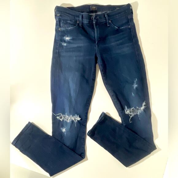 Citizens Of Humanity Denim - Citizens of Humanity Women’s Jeans Sz 28 CofH Distressed Dark Skinny Sz 6